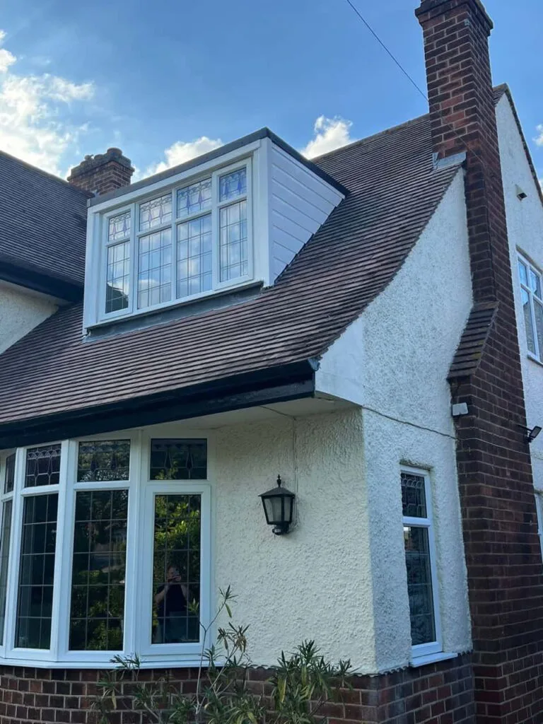 This is a photo of a dormer window which has just had some repairs carried out where the roof and the dormer meet. Works carried out by MCM Roofing Repairs Thatcham